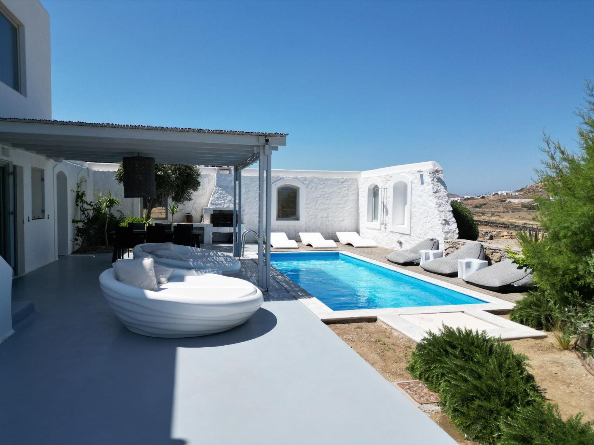 Villa Dafni 4Bed With Pool In Kalafatis Spilia Mykonos Town Экстерьер фото